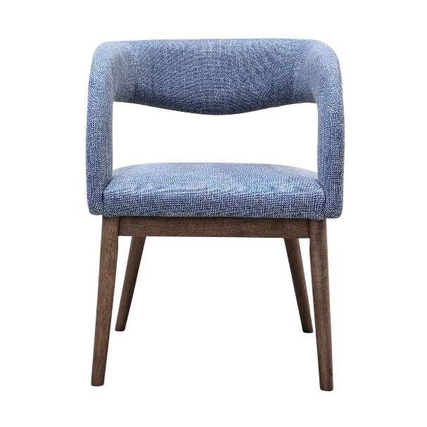 Jilphar Furniture Blue Accent Dining Chair with Curved Back JP1779