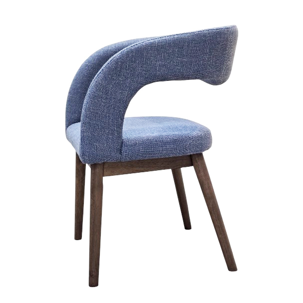 Jilphar Furniture Blue Accent Dining Chair with Curved Back JP1779