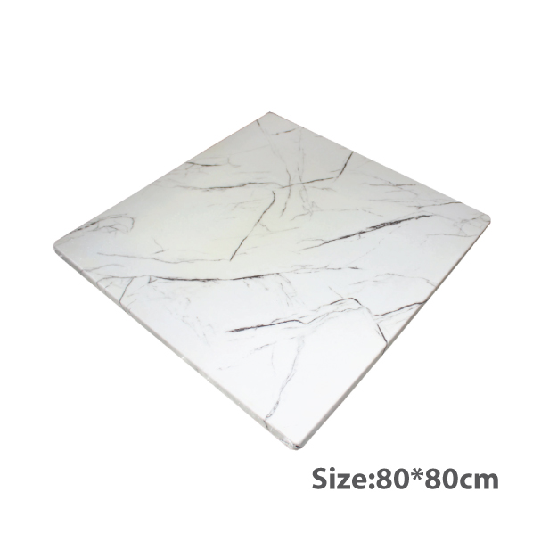 Jilphar Furniture Premium White Marble Table Top – 80x80 cm JP2161