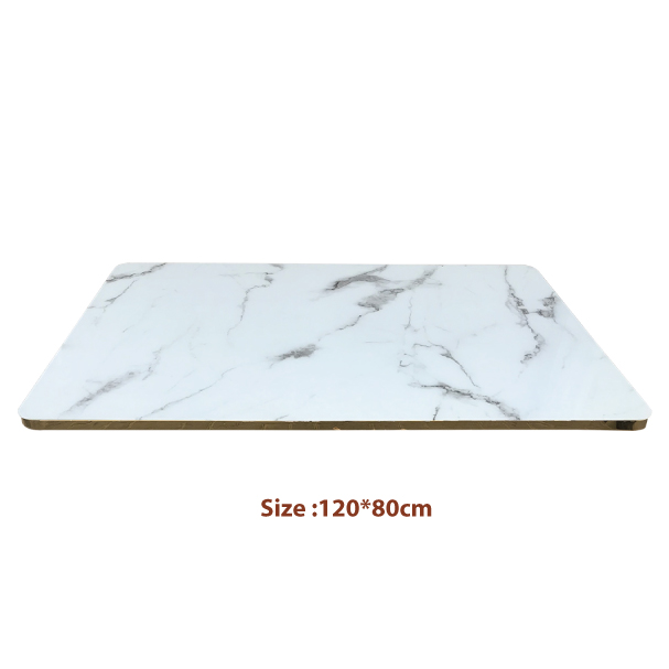 Jilphar Furniture Tempered Glass Table Top with Golden Edges – 120x80 cm JP2204