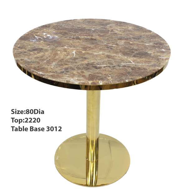 Jilphar Furniture Tempered Glass Dining  Table  with SS Gold  Base  –JP2220/3012