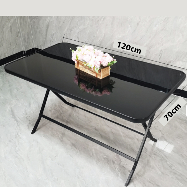 Jilphar Furniture Rectangular Foldable Table with Glass Top JP2242