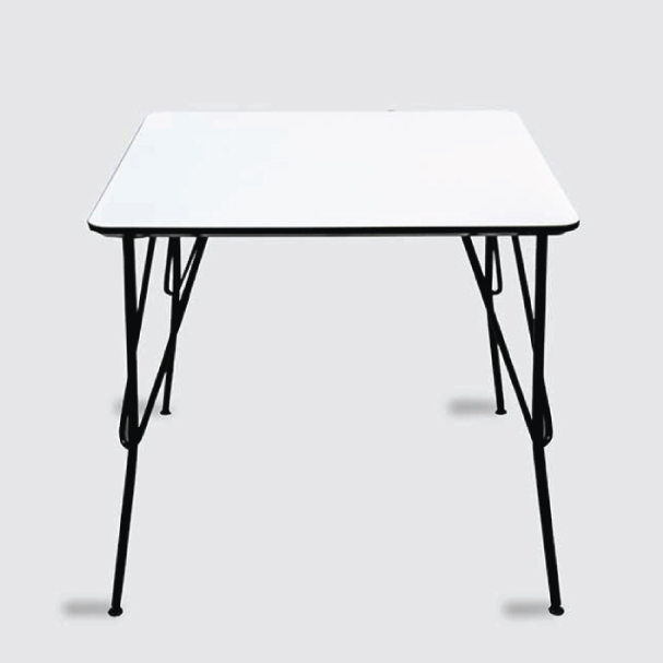 Jilphar Furniture Modern Square White Wooden Table with Metal Legs JP2274A