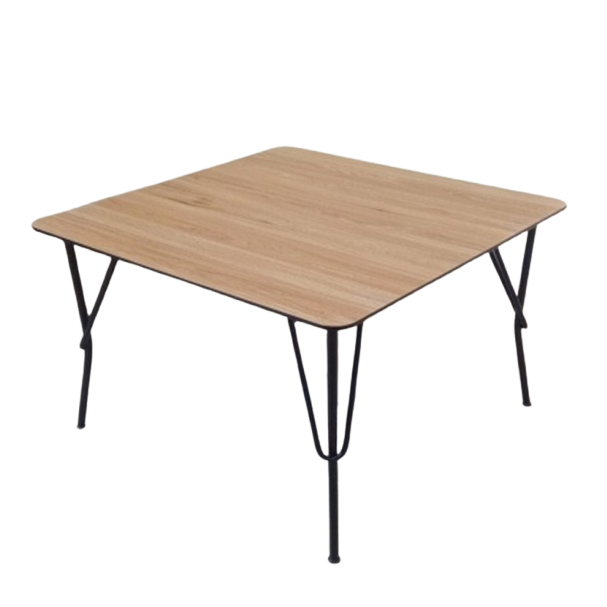 Jilphar Furniture Modern Square Wooden Table with Metal Legs JP2274B