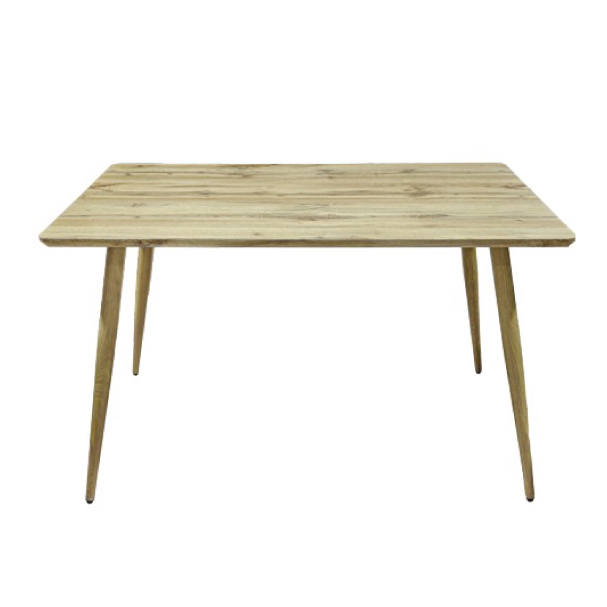 Jilphar Furniture Modern Rectangular Dining Table – Natural Oak & Metal JP2279B