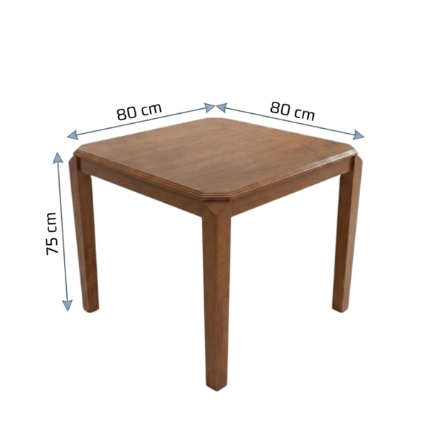 Jilphar Solid Wood Square Dining table 80x80x75 cm JP2327