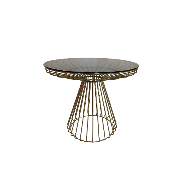 Jilphar Furniture Golden Coffe Table with Glass Top JP2340A 