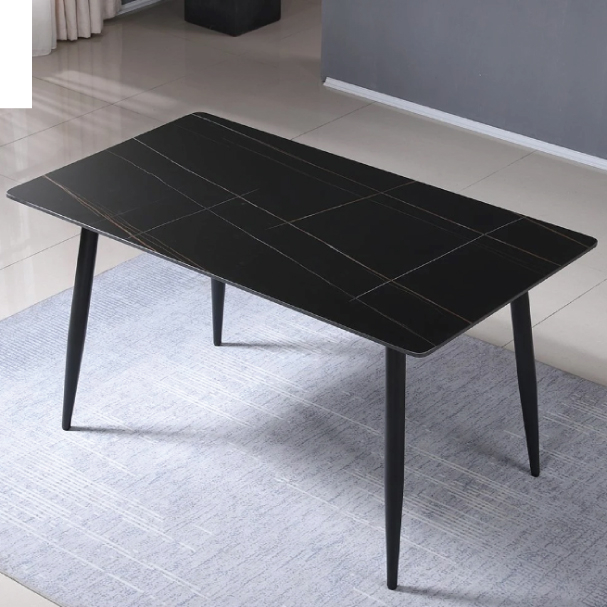 Jilphar Furniture Rectangular 140*80cm Sintered Stone  Dining Table with Metal Legs  JP2381A