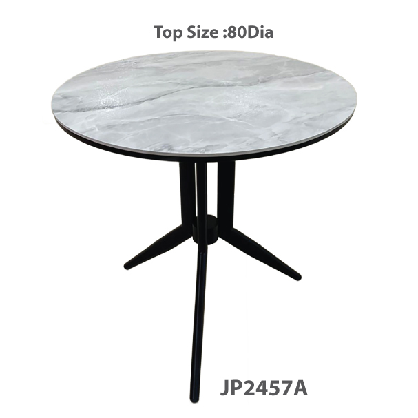 Jilphar Furniture 80Dia Round Dining Table with Metal Legs JP2457A