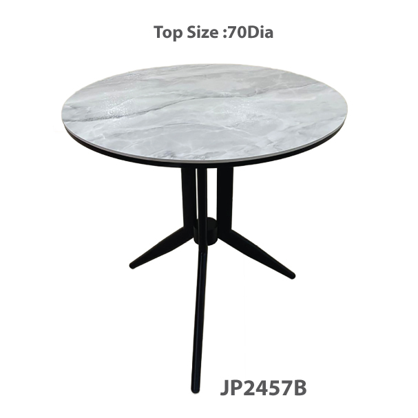 Jilphar Furniture 70Dia Round Dining Table with Metal Legs JP2457B