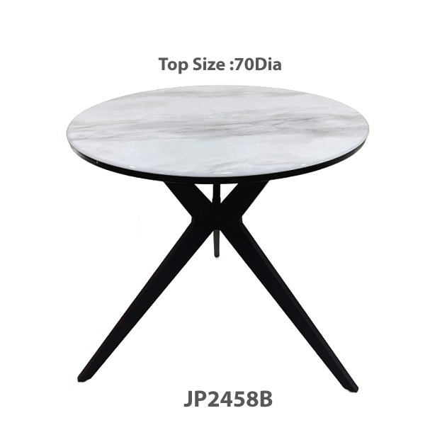 Jilphar Furniture 70Dia Round Dining Table with Metal Legs JP2458B