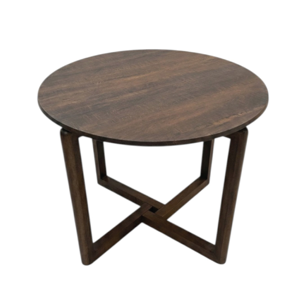 Jilphar Furniture Sophisticated Rich Walnut-Toned Dining Table 60cm Dia JP2479