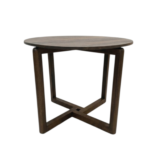 Jilphar Furniture Sophisticated Rich Walnut-Toned Dining Table 60cm Dia JP2479