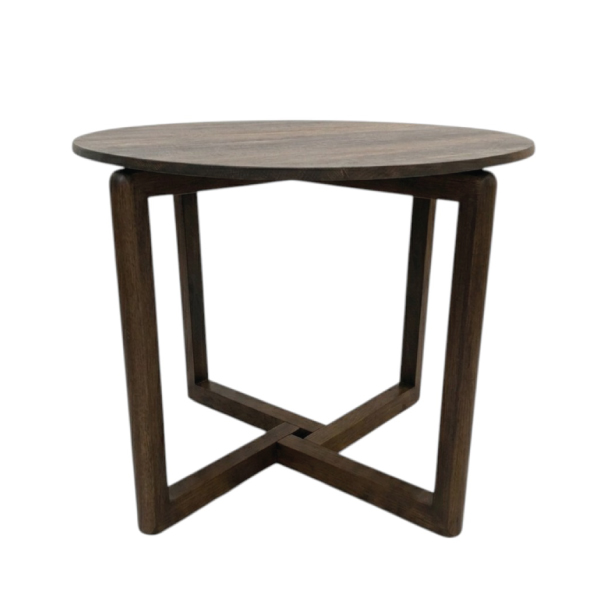 Jilphar Furniture Sophisticated Rich Walnut-Toned Dining Table 70cm Dia JP2480