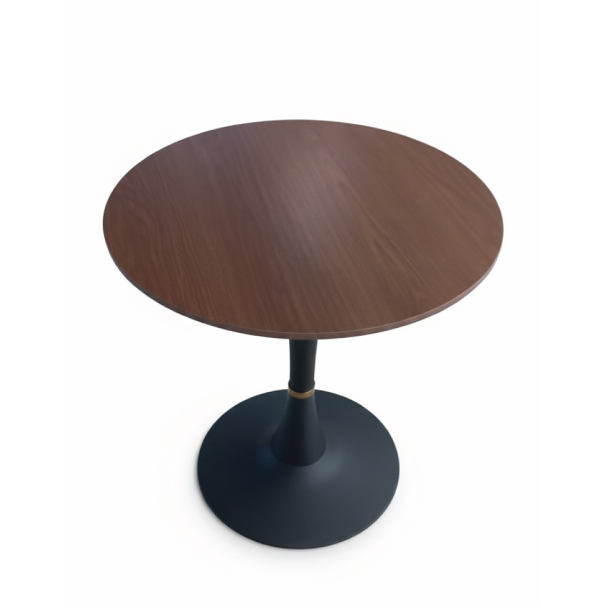 Jilphar Furniture Warm Wooden Finish Sintered Stone Round Tabletop JP2483A