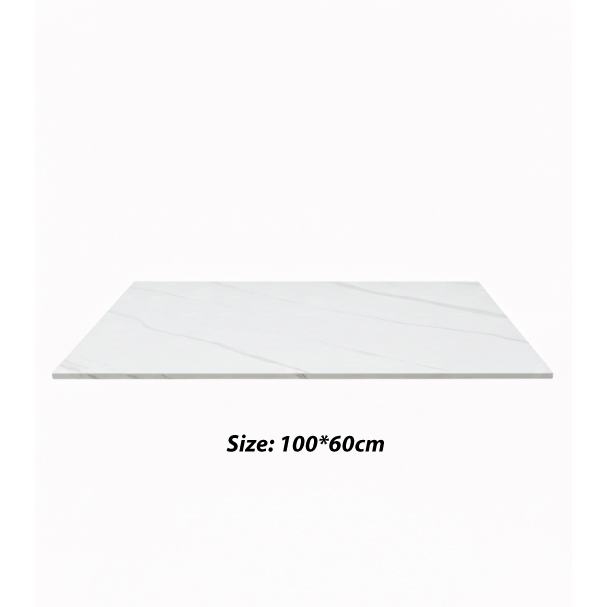 Jilphar Furniture Marble Finish Sintered Stone Rectangular Tabletop JP2484I