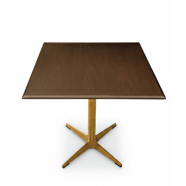 Jilphar Furniture Sophisticated Square Walnut Wood Veneer Tabletop JP2487B