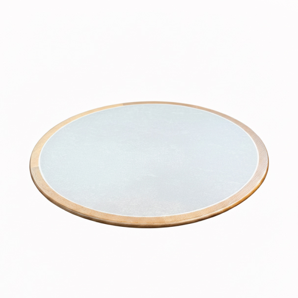 Jilphar Furniture Elegant Sintered Stone Round Tabletop with Solid Wood Trim JP2493B