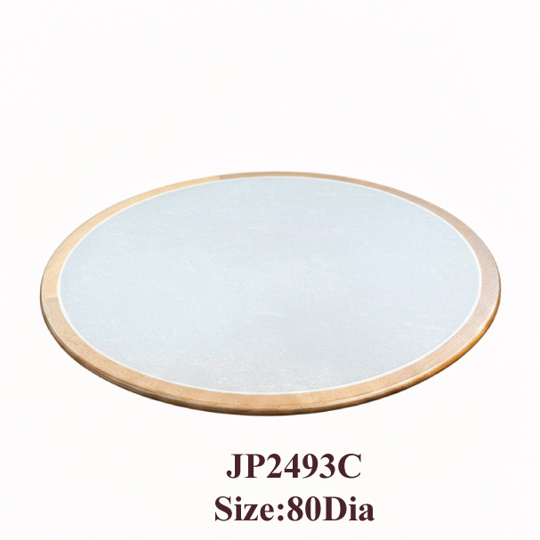 Jilphar Furniture Elegant Sintered Stone Round Tabletop with Solid Wood Trim JP2493C