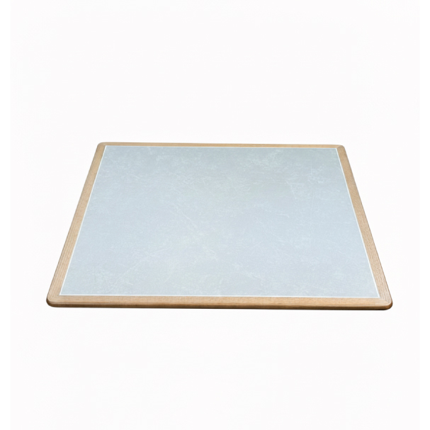 Jilphar Furniture Elegant Sintered Stone Square Tabletop with Solid Wood Trim JP2493E