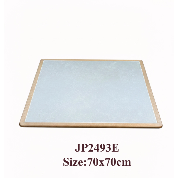 Jilphar Furniture Elegant Sintered Stone Square Tabletop with Solid Wood Trim JP2493E