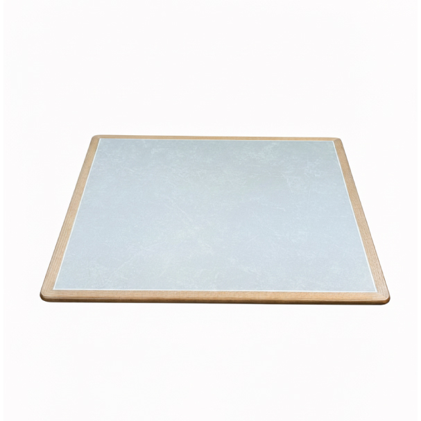 Jilphar Furniture Elegant Sintered Stone Square Tabletop with Solid Wood Trim JP2493F
