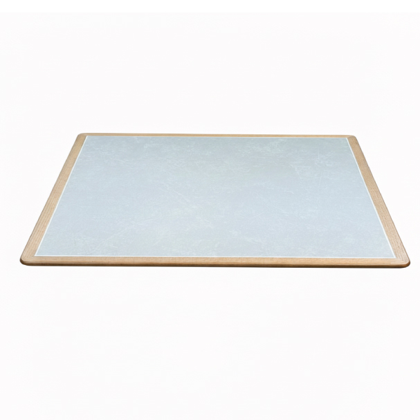 Jilphar Furniture Elegant Sintered Stone Rectangular Tabletop with Solid Wood Trim JP2493H