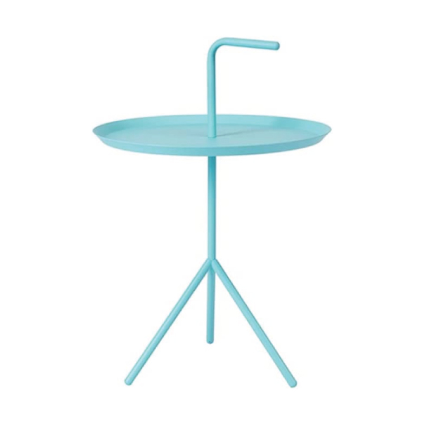 Jilphar Furniture  End Table Coffee Modern Metal Round Side Tables Side  Table Coffee Tables Mobile Snack Table For Living Room (Color : Blue Size : 41x40x55cm) JP2903