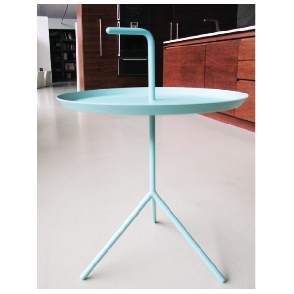 Jilphar Furniture  End Table Coffee Modern Metal Round Side Tables Side  Table Coffee Tables Mobile Snack Table For Living Room (Color : Blue Size : 41x40x55cm) JP2903