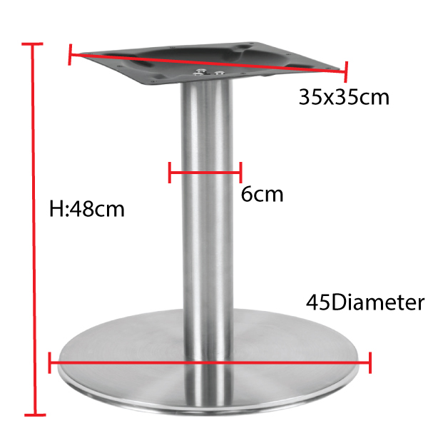 Jilphar Furniture Low Height SS Table Base JP3007