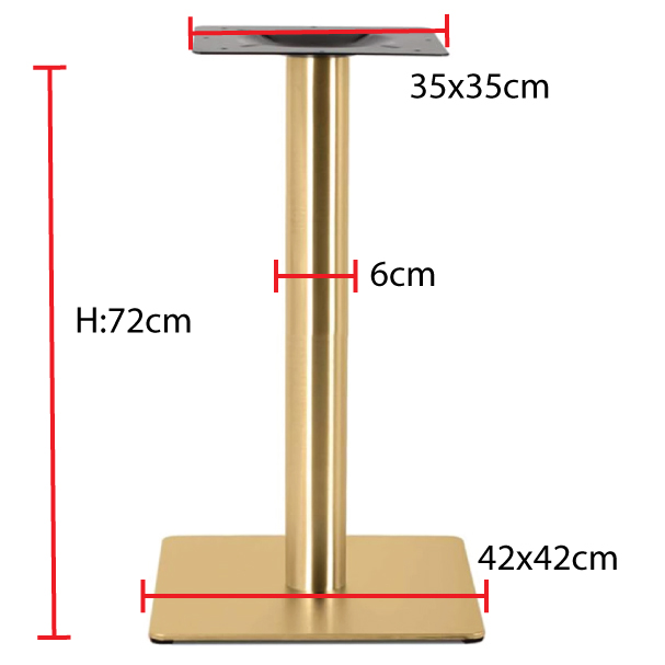 Jilphar Furniture Gold Plated Square Table Base JP3011