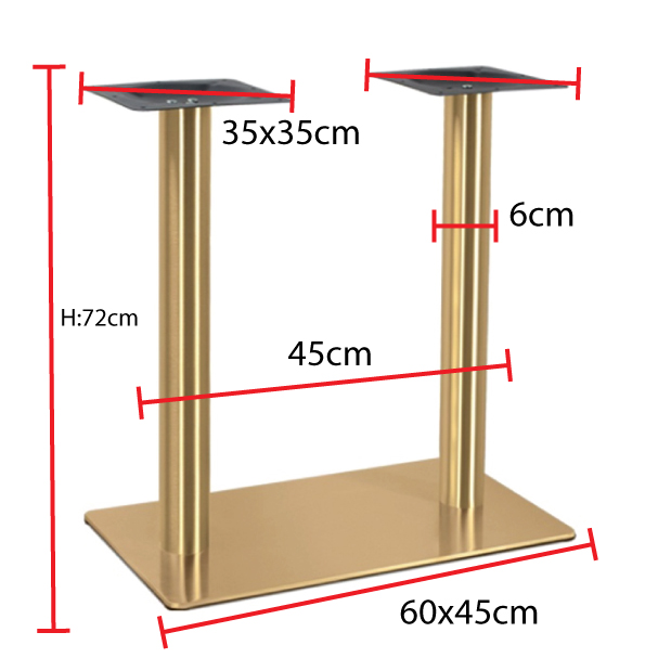 Jilphar Furniture SS Double tube table base JP3013