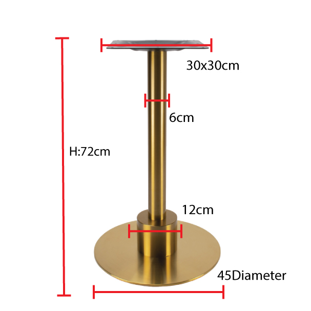 Jilphar Furniture Gold Plated SS Table Base JP3042