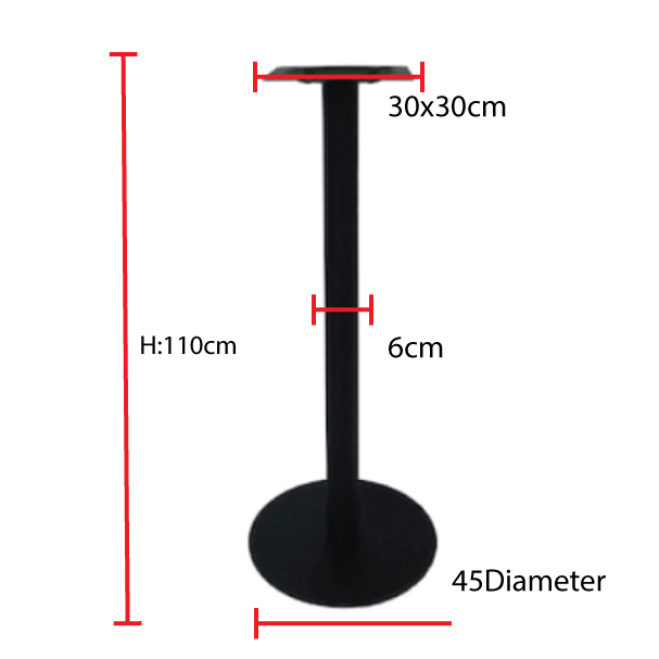 Jilphar Furniture Round Bar Height Table Base JP3055