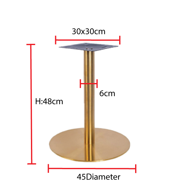 Jilphar Furniture  Gold Plated SS Low Height Table Base JP3073