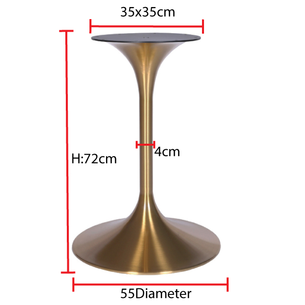 Jilphar Furniture tulip shape Gold stainless steel table base JP3075