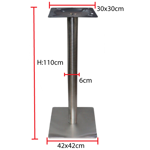 Jilphar Furniture Stainless Steel 110cm High Table Base JP3077