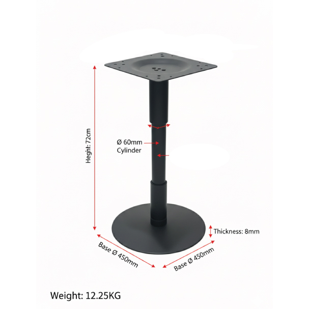 Jilphar Furniture Sleek Black Table Base JP3113