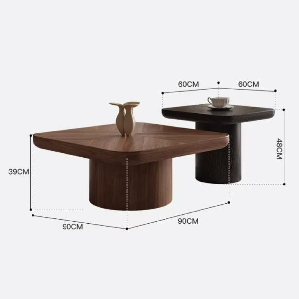 Jilphar Furniture Modern Square Coffee Table for Living Room JP4060
