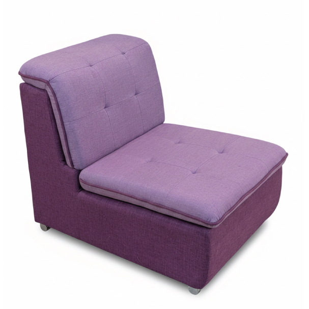 Jilphar Furniture Modern Armless Lounge Chair / Single Sofa – Purple Fabric JP5039