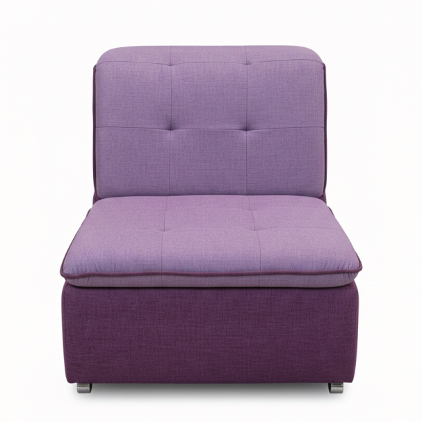 Jilphar Furniture Modern Armless Lounge Chair / Single Sofa – Purple Fabric JP5039