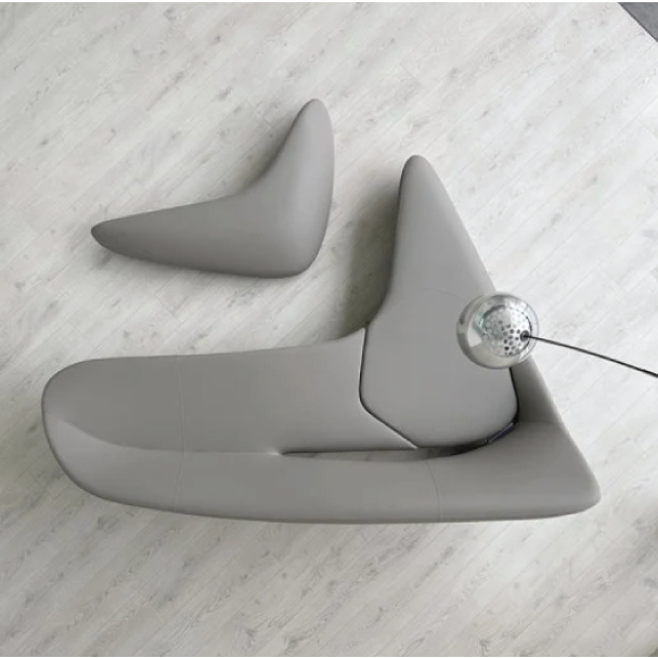 Jilphar Furniture Italian Design Moon Sofa Irregular Shaped Creative Art Zaha Fiberglass Moon Sofa JP5105L
