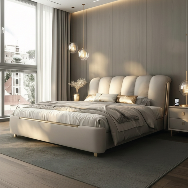 Jilphar Furniture Curva Modern Bed Frame JP6662