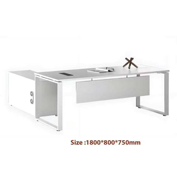 Jilphar Furniture Modern White L-Shaped Manager Desk JP7037