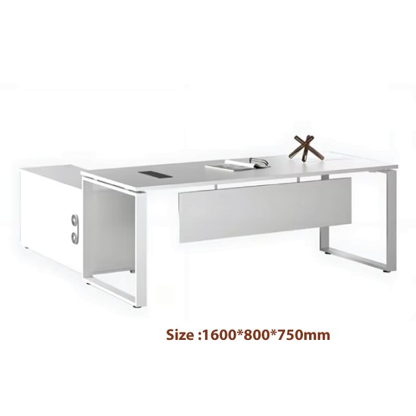 Jilphar Furniture Modern White L-Shaped Manager Desk JP7038