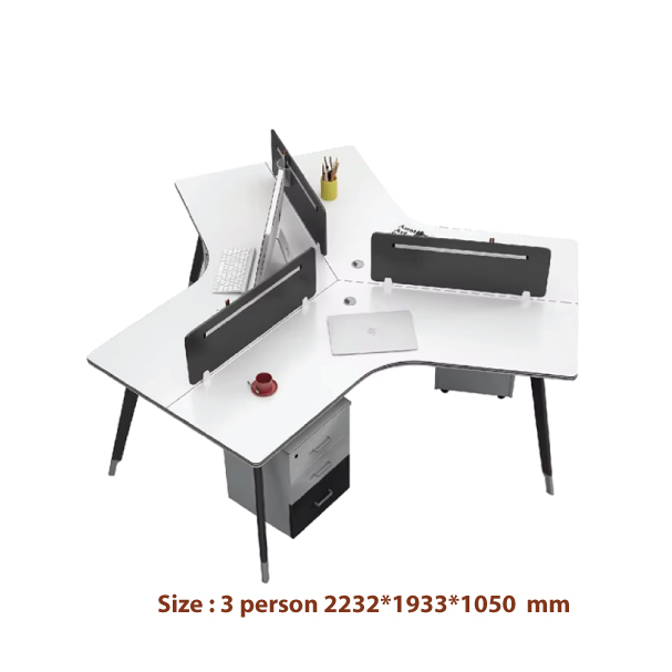 Jilphar Furniture Modern Modular 3-Person Workstation JP7041