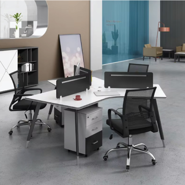Jilphar Furniture Modern Modular 3-Person Workstation JP7041