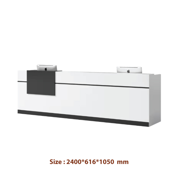 Jilphar Furniture Modern Two-Tone Reception Desk JP7042