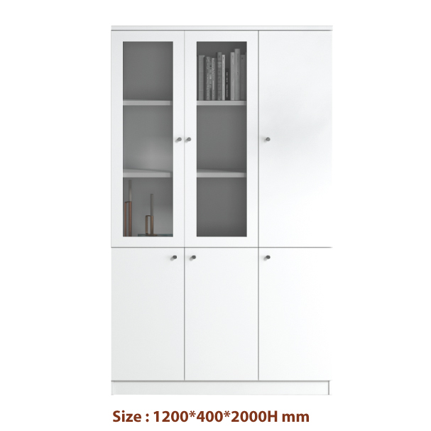 Jilphar Furniture Bookcase with Storage Cabinet White JP7044