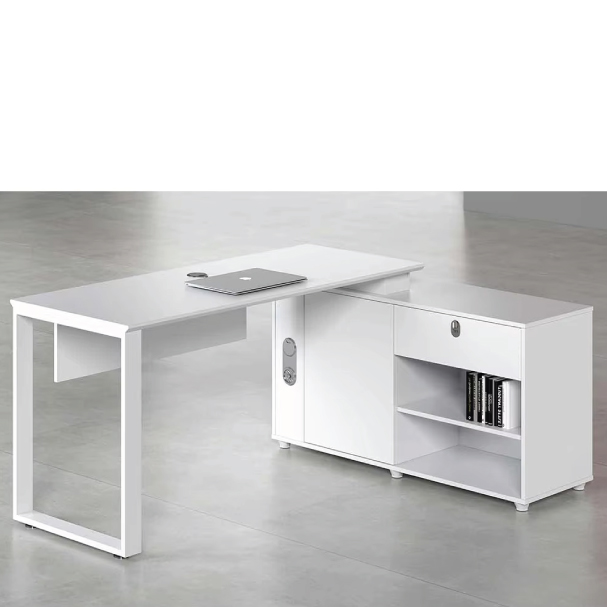 Jilphar Furniture Modern White L-Shaped Executive Desk JP7047
